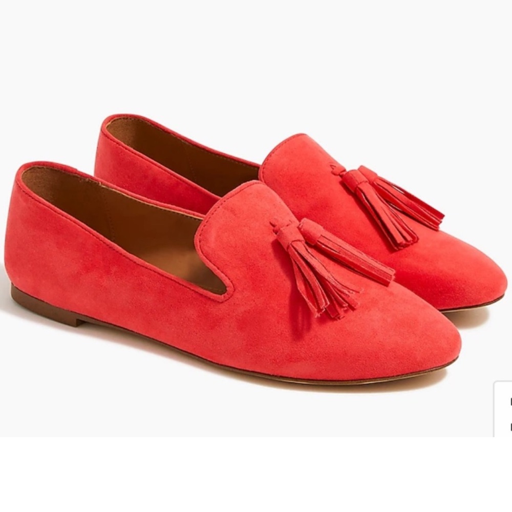 💥6 HR Temp Price Drop💥 J Crew Faux Suede Smoking Tassel Loafers - Size 11